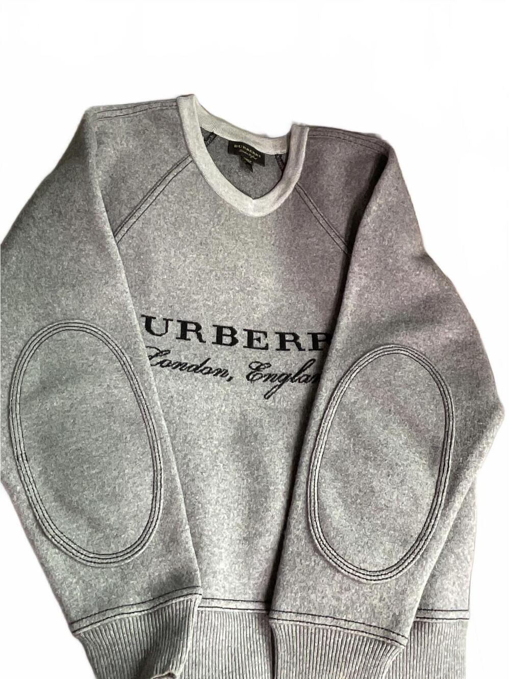 Authentic Burberry! Gray Crewneck Pullover Warm Sweater - Picture 3 of 8